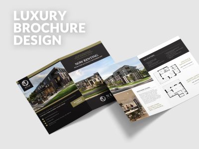 Premium and Elegant Luxury Real Estate Bi-Fold Brochure Design