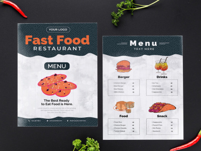 Appetizing digital restaurant menu design for your bar and club