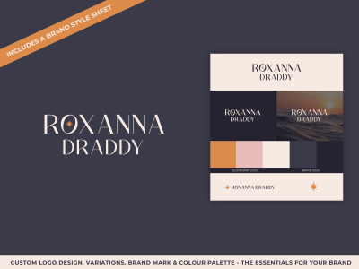 A custom logo & brand style sheet - perfect for startups or personal brands
