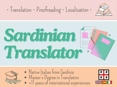 Translation & Localization from Sardinian (Sardo Campidanese) to IT/ES/EN