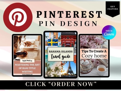 Get Eye-catching Pin design for your Pinterest pins