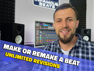 A professional beat (original or remade) in the style of rap, rnb, or pop