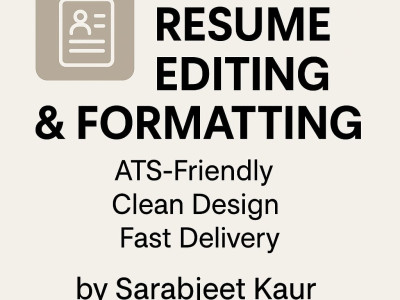 A professionally edited and formatted resume