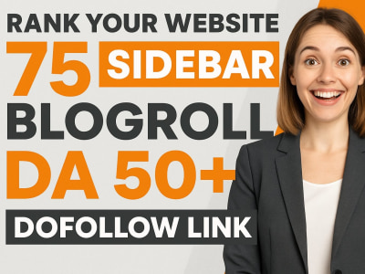 Powerful 75 Sidebar Blogroll Backlinks DA 50+ Permanent DoFollow Link ...