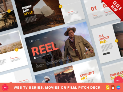 PowerPoint pitch deck for film movies , web series Business