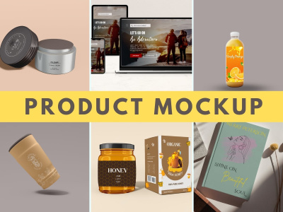 Realistic  photoshop smart object product mockup and photo editing