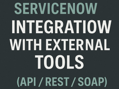 ServiceNow Integration with External Tools (API/REST) | Upwork