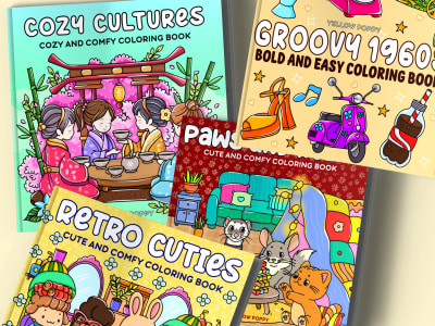 Custom line art and coloring pages for your book