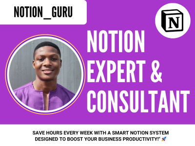 Notion Consultant & Tutoring | Notion Template | Notion CRM | Notion Design