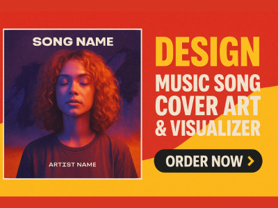 Song music cover art, single & album cover, music visualizer design