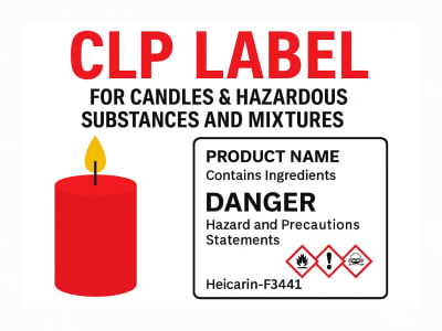 CLP Label content for candles, hazardous substances and mixtures