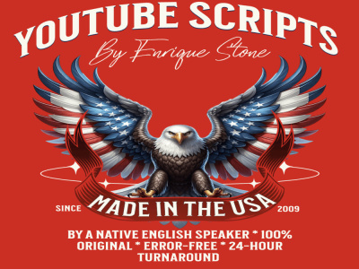 YouTube scripts in 24hrs, written by a US native English speaker