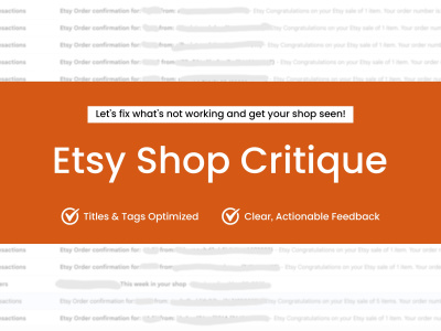 Etsy SEO Improvement & Shop Critique to Boost Sales