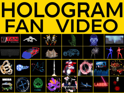 A fantastic 3d animation for hologram fan. 3D hologram fan video.