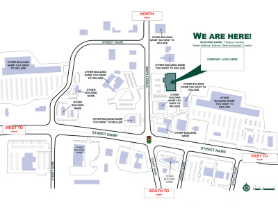 A vicinity map for your business or events.