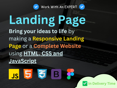 A Responsive Landing Page using HTML, CSS and JavaScript | Upwork