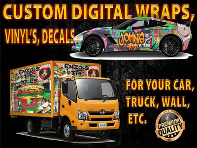 Custom Vehicle Wrap, Vinyl & Decal Design for Vans, Cars, Trucks & More