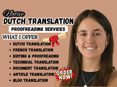 Native Dutch Translated From English To French Dutch To English Vice Versa