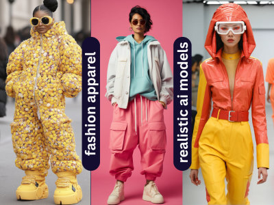 A fashion apparel ai photography with realistic ai models for ugc content