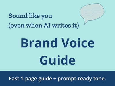 🗣️ Brand Voice Guide for Small Teams | Fast, AI-Friendly & Clear
