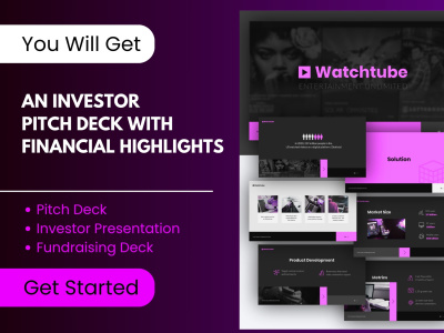 An Investor Pitch Deck with Financial Highlights