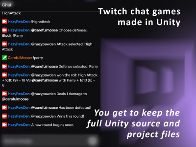 A Twitch chat enabled game, plus you get the Unity source