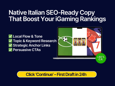 A Native Italian SEO Copywriting for iGaming, Sports and Casino Content