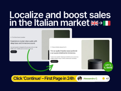An high-converting Italian Website Content Localization & SEO Copy