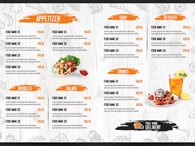 Design Restaurant flyer, Food Poster, Menu Card and Price List
