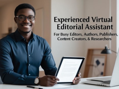 An editorial assistant as a busy editor, author, publisher & researcher