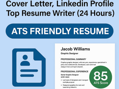 ATS Resume/CV, Cover Letter, LinkedIn - Top Resume Writer {24 Hours}
