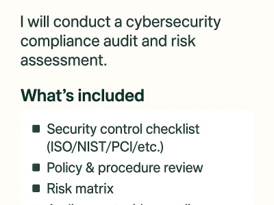 Risk Assessment & Compliance (ISO 27001, NIST CSF, ISO 31000)