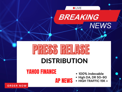 News article press release distribution on APNews, and other premium sites.