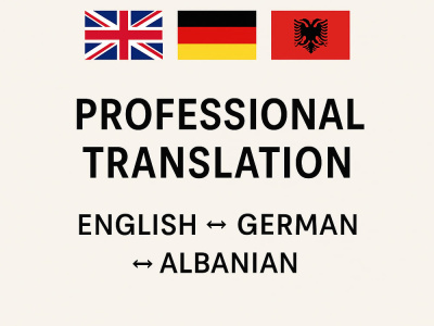 Professional Translator: English ⇄ German ⇄ Albanian