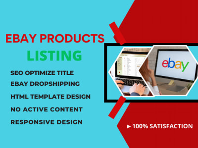 50 SEO eBay listings with Professional Descriptions and Keywords in Titles