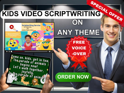 Scriptwriting service for sing-along and nursery rhyme videos