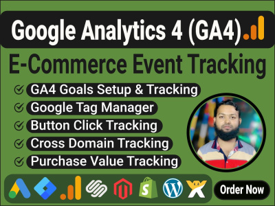 Setup Google Analytics 4, GA4 Event, Ecommerce Tracking by Tag Manager