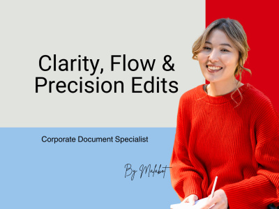 Line Editing for Business Plans, Proposals, Company Letters & Documents