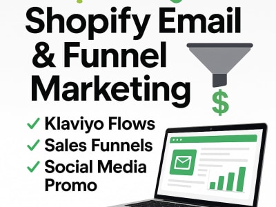 Shopify klaviyo, email flows, landing page, sales funnel to boost sales