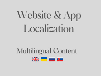 Translate and localize app or website content (EN → UA, RU, SK)