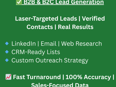 B2B Lead Generation via Targeted Web Research | Upwork