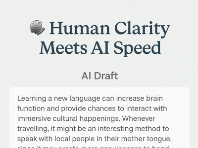 AI content turned into natural, human sounding articles and writing.