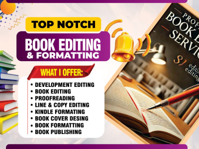 Developmental book edit, proofread, format children book fiction nonfiction