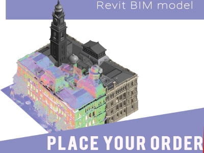 BIM model from Point cloud and Matterport.