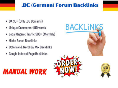 German Forum Backlinks DA30+