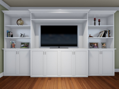 Accurate custom cabinets, closets and built-ins with all measurements.