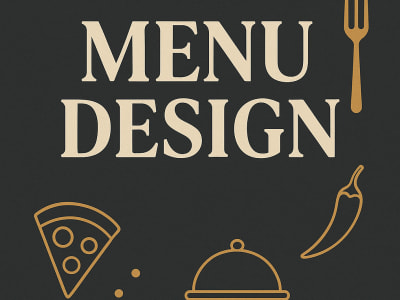 Attractive 1 page menu design in a day