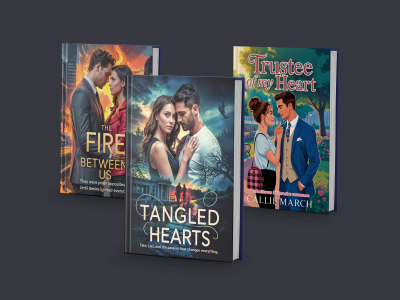 An elegant and eye-catching romance book or eBook cover design