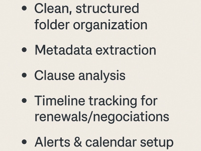 Organization and analysis of your business contracts