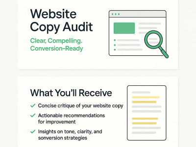 Website copy/conversion rate audit that makes IMMEDIATE impact